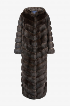 Sable Coat, Dark Brown color, 130cm