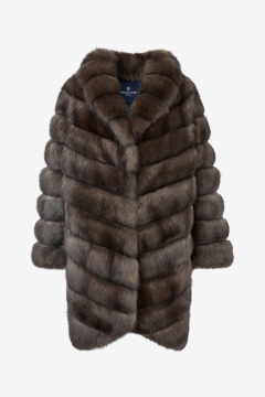 Dark Sable Coat, length 85cm