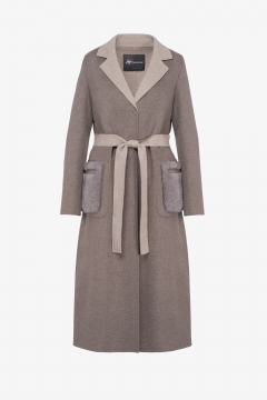Cashmere Loro Piana coat,Fango,length 120cm