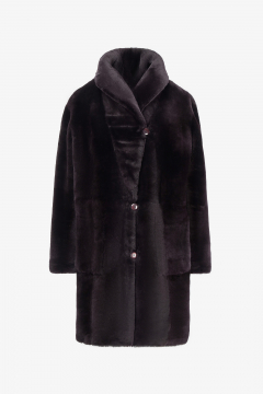 Reversible Shearling coat,Testa di Moro,length 90cm