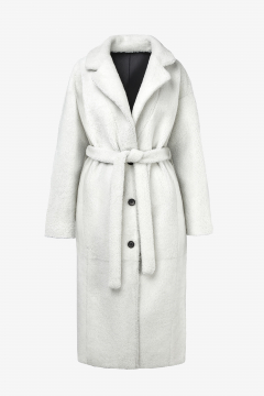 Reversible Shearling coat,White/Black,length 115cm