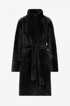 Real Shearling coat,reversible,Nero,length 100cm
