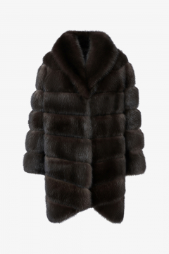 Cappotto di Zibellino, Dark Brown, 88cm