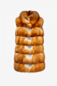 Red Fox Vest, Natural, length 75cm