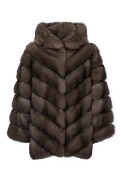 Sable Jacket, Dark color, 79cm length