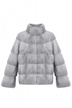 Mink fur jacket, Zaffiro color, length 60 cm