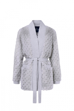 Mink fur Jacket,wool edges,Zaffiro,length 75cm