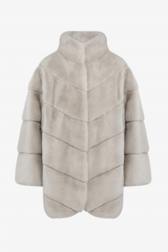 Mink coat, Cipria, length 80 cm