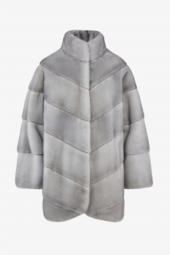 Mink coat, Zaffiro color, length 80 cm