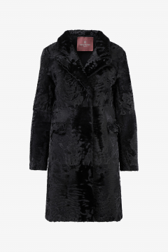 Swakara Broadtail Coat, Black, length 96cm