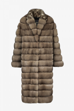 Sable coat,Tortora color, length 110cm