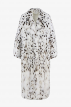 Lynx fur coat, Natural color, length 120 cm