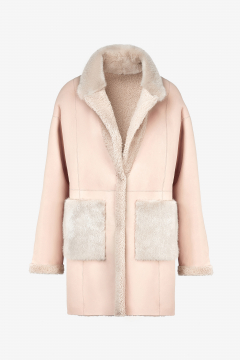 Reversible Shearling coat,Pesca,Mink,length 80cm