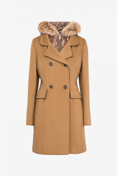 Cashmere Loro Piana coat,Cammello,hood,length 86cm