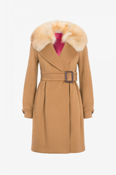 Cashmere Loro Piana coat,Cammello,Red Fox,length 90cm