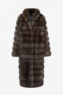 Cappotto di Zibellino, colore Dark, lunghezza 114cm