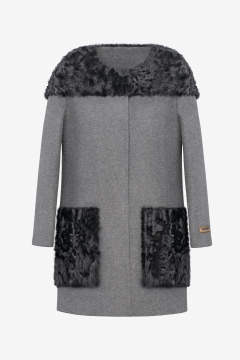 Loro Piana Cashmere Coat,Antracite,length 80cm