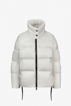 Down jacket water-repellent, White,zip,length 70cm