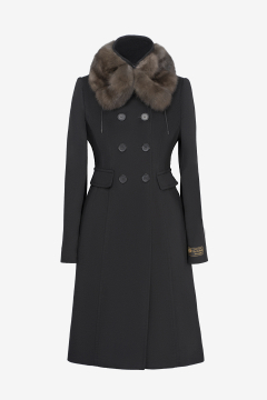 Loro Piana coat,Sable,Black color,108cm