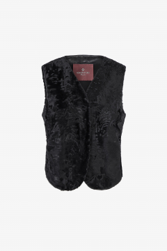 Real Persian Broadtail vest,Black,length 43cm