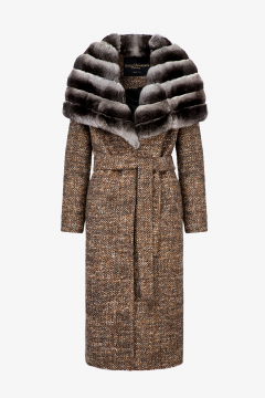 Coat in Tramato Fabric, Tramato B, length 115cm