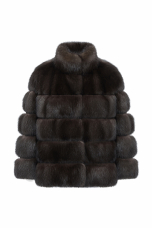 Sable fur Jacket color Dark Brown, length 60 cm