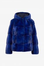 Reversible mink jacket, Blue Cross, length 60cm